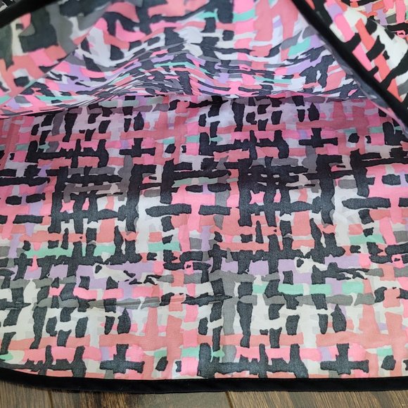 Roxy Halter Mini Cover Up Dress Surplice Sweetheart Neckline Pink Boucle Plaid S - Picture 2 of 8